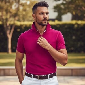 Tommy Hilfiger Custom Fit Collection Fuscia Polo Shirt